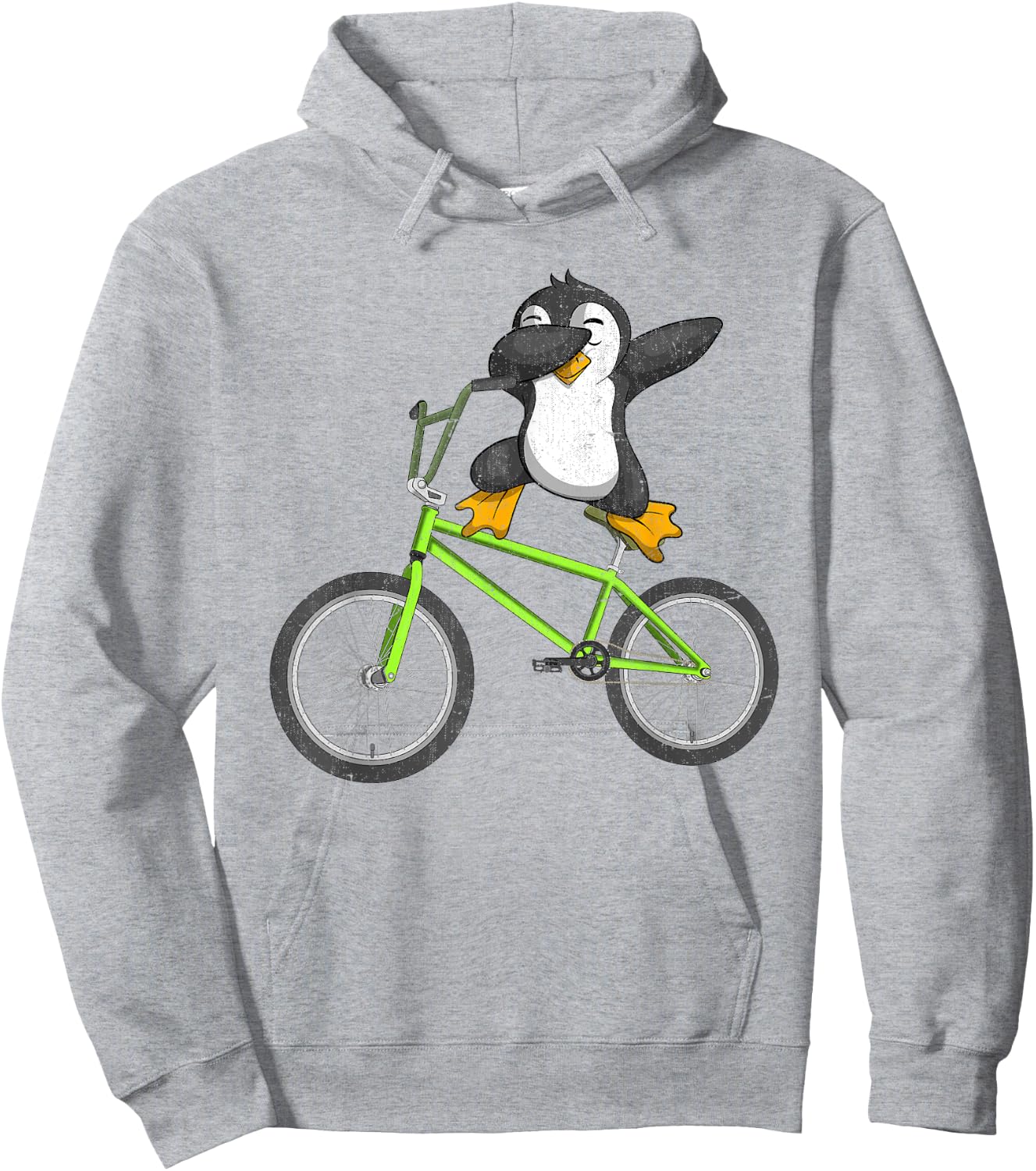Cycling Antarctic Animal Lover Bike Cyclist Biker Penguin Hoodie - Hoodie | Ash