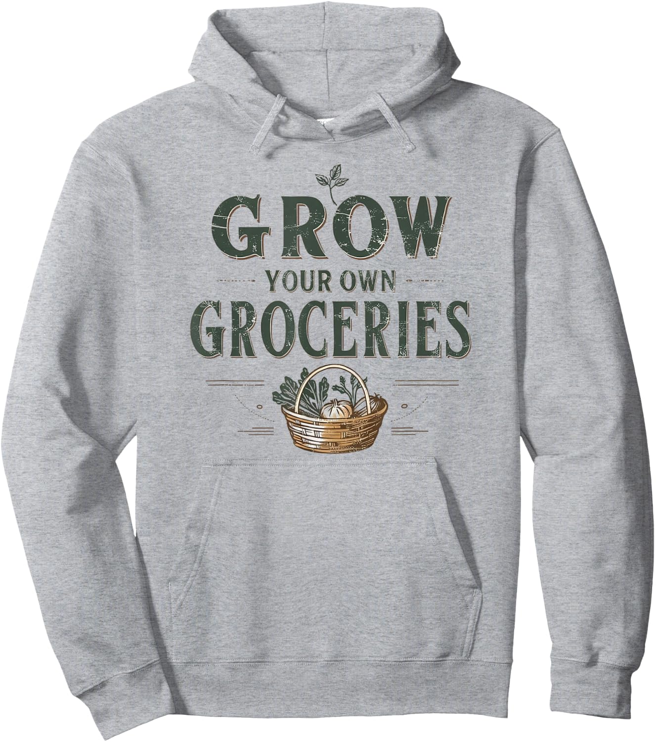 Grow Your Own Groceries | Gardening & Homesteading Gift Hoodie - Hoodie | Ash