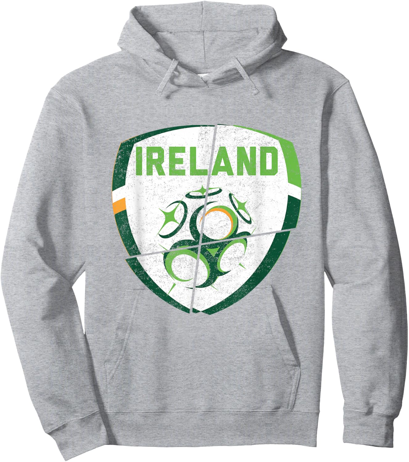 republic of Ireland football shirt -Irish Flag 2021 Hoodie - Hoodie | Ash