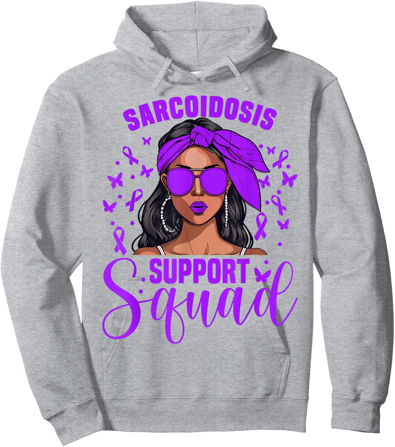 Sarcoidosis Awareness Women Support Survivor Sarcoidosis Hoodie - Hoodie | Ash