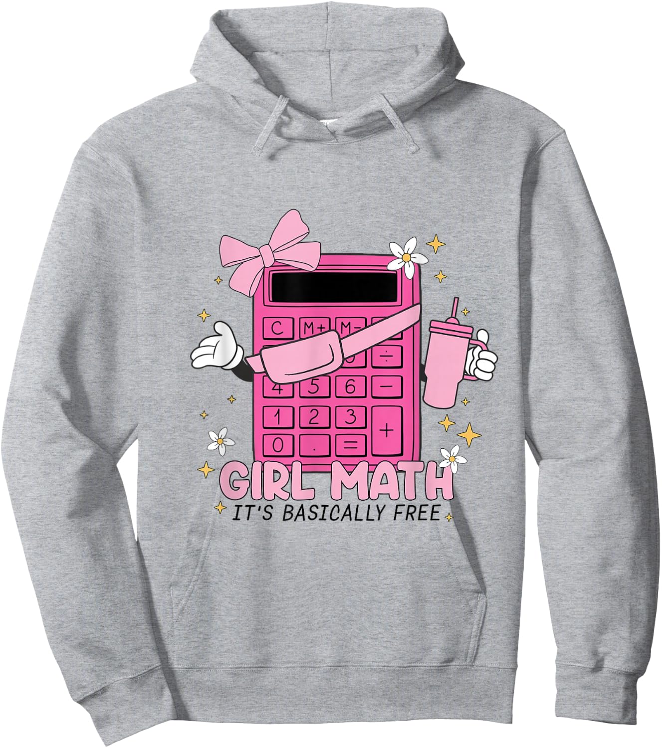 Girl Math Calculator Its Basically Free Mathematics Women Hoodie - Hoodie | Ash