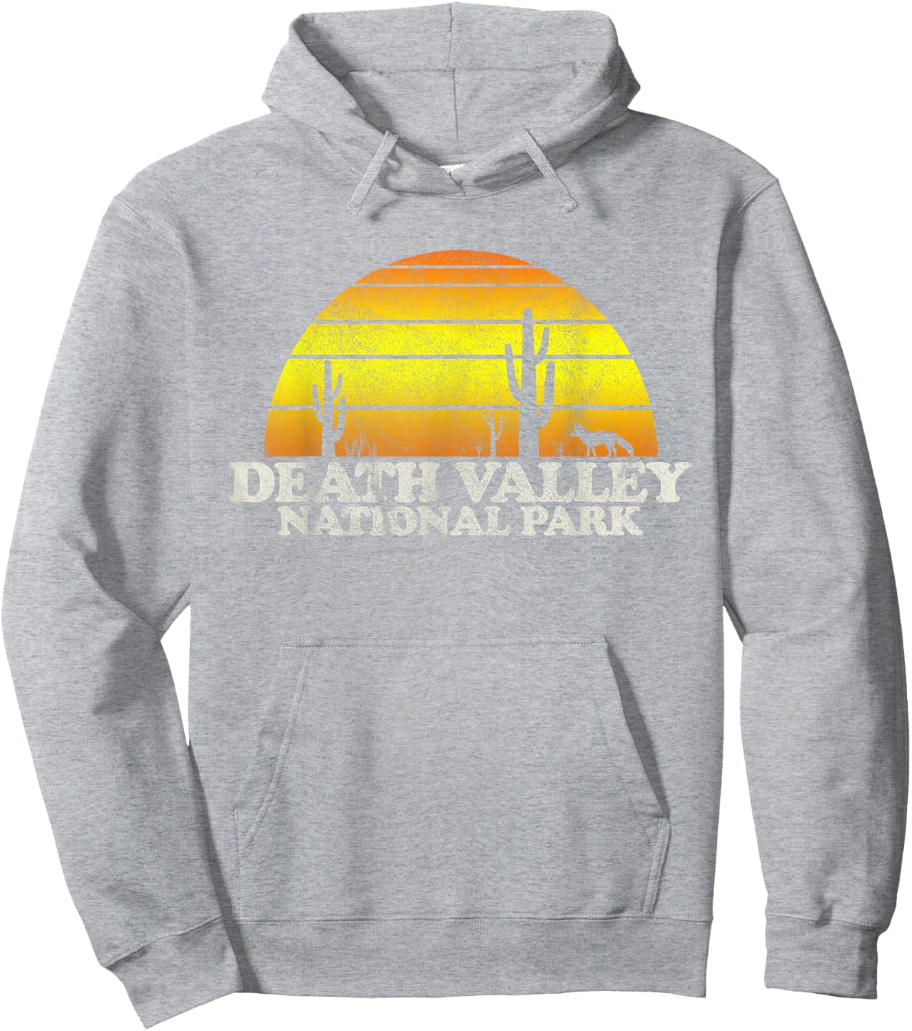 Vintage Death Valley National Park Sunset Hoodie - Hoodie | Ash