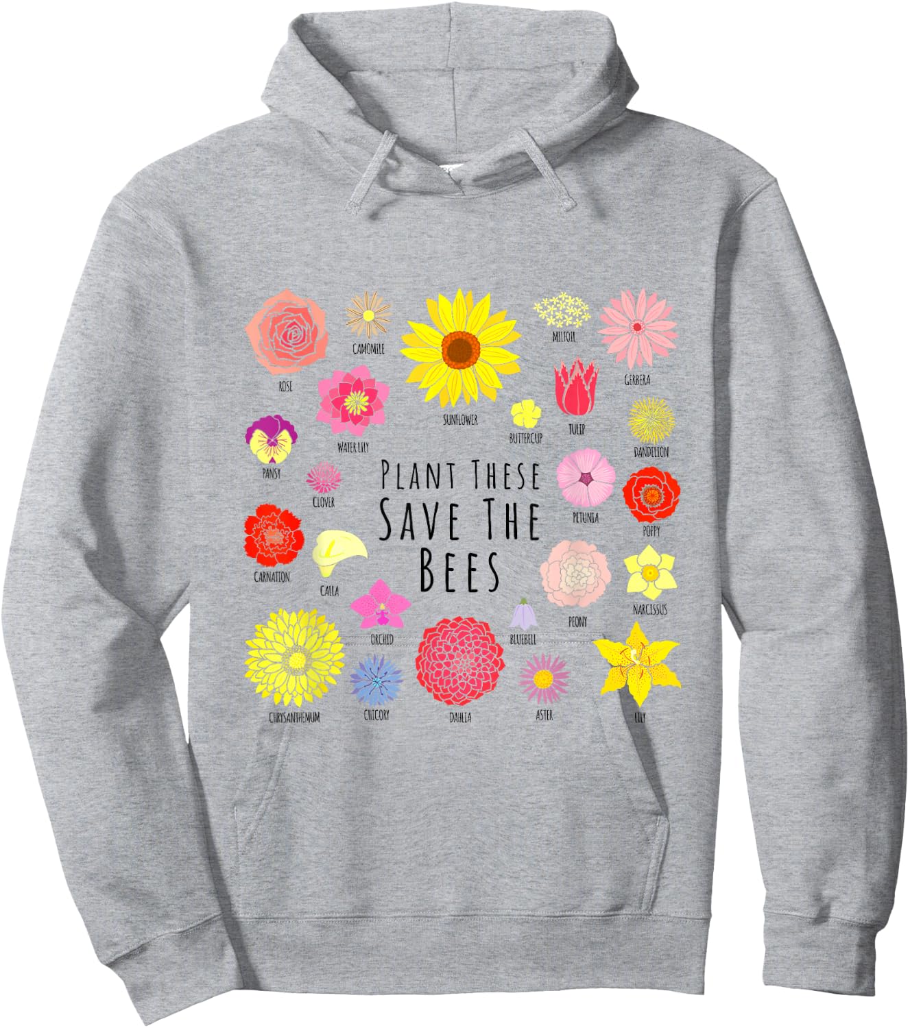 Plant These Save The Bees - Environment Nature Flower Power Hoodie - Hoodie | Ash