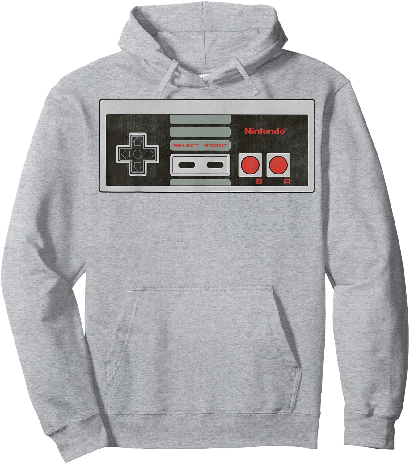 Nintendo Entertainment Retro NES Controller Graphic Hoodie - Hoodie | Ash