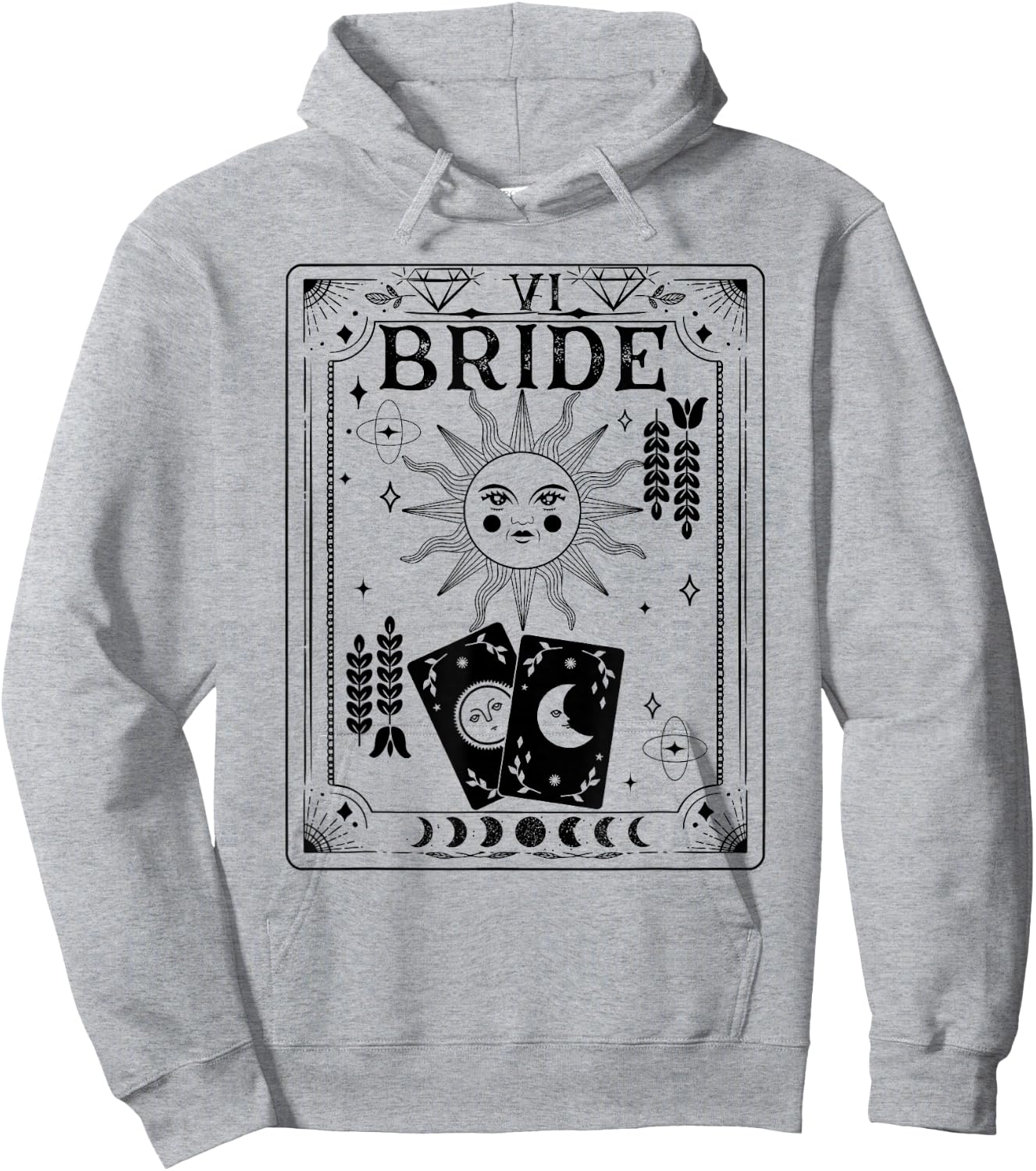 Gothic Witchy Coven, Tarot Celestial Bachelorette matching Hoodie - Hoodie | Ash
