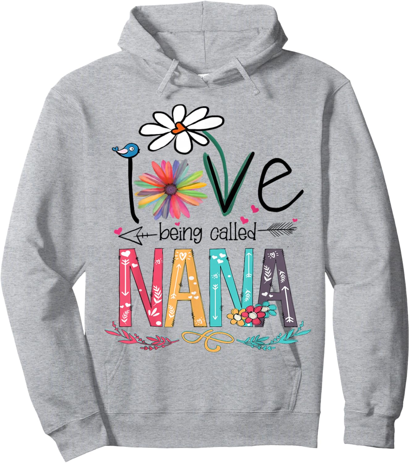 I Love Being Called Nana Sunflower Shirt Hoodie - Hoodie | Ash