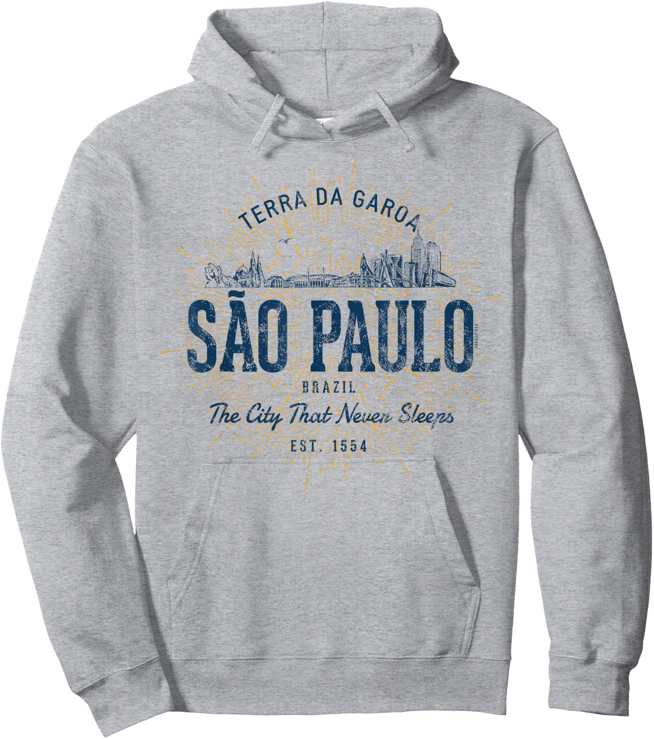 Brazil Vintage São Paulo Retro Hoodie - Hoodie | Ash