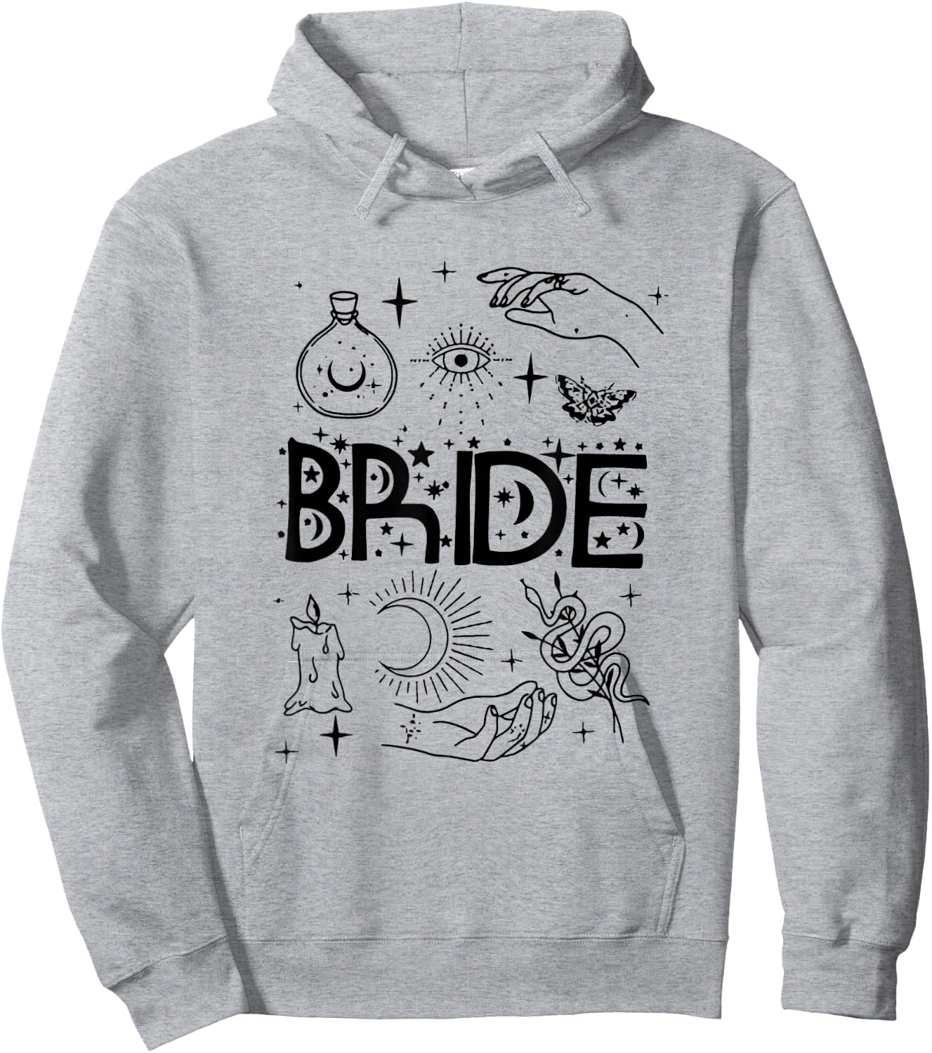 Bachelorette Party Bride & Bridesmaids Girl Witch Bride Hoodie - Hoodie | Ash