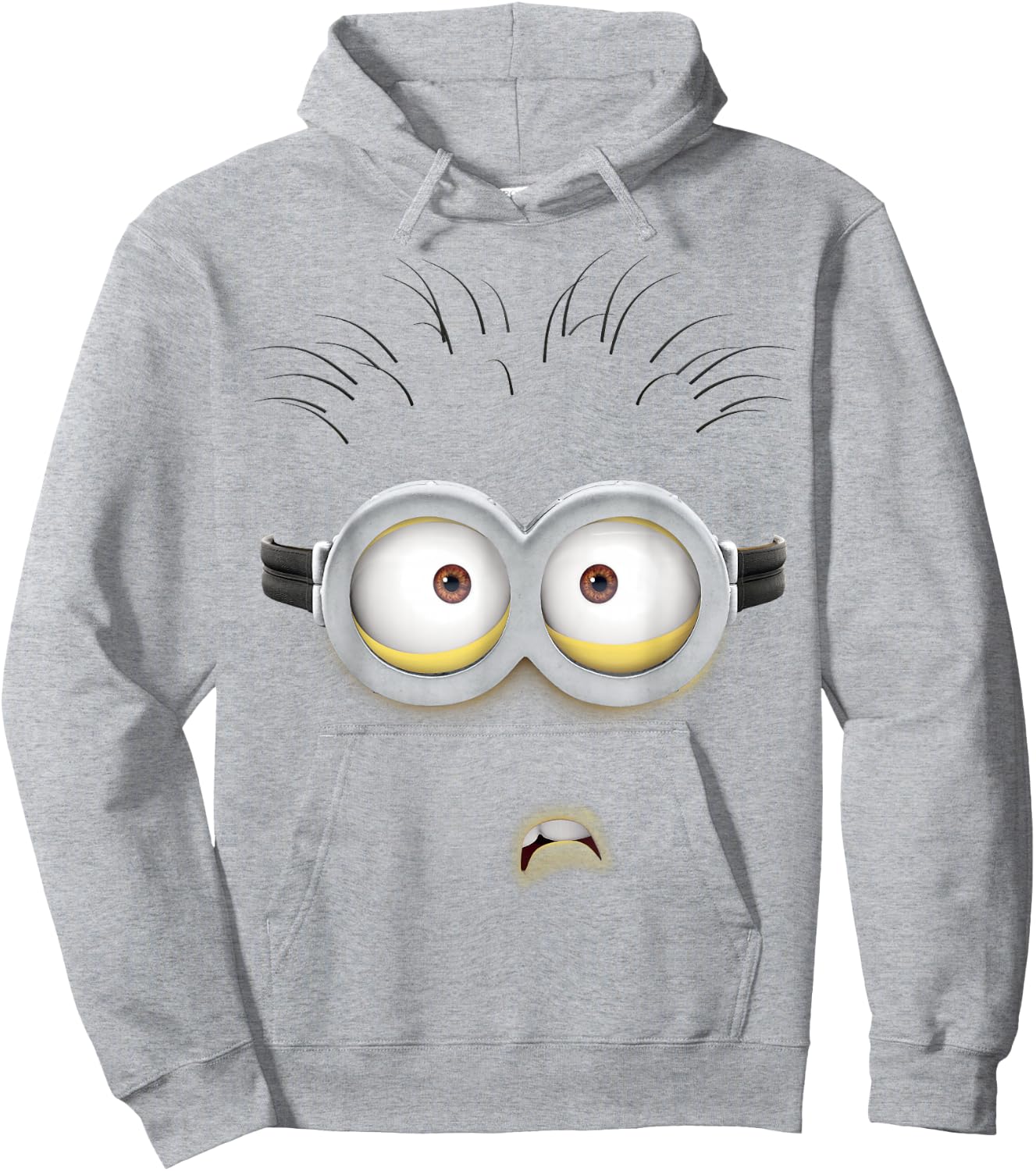 Despicable Me Minions Bob Frown Face Graphic Hoodie - Hoodie | Ash