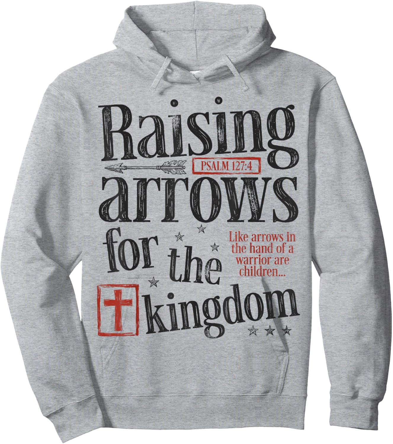 Dad Raising Arrows Fathers Day Christian Dad Husband Hoodie - Hoodie | Ash