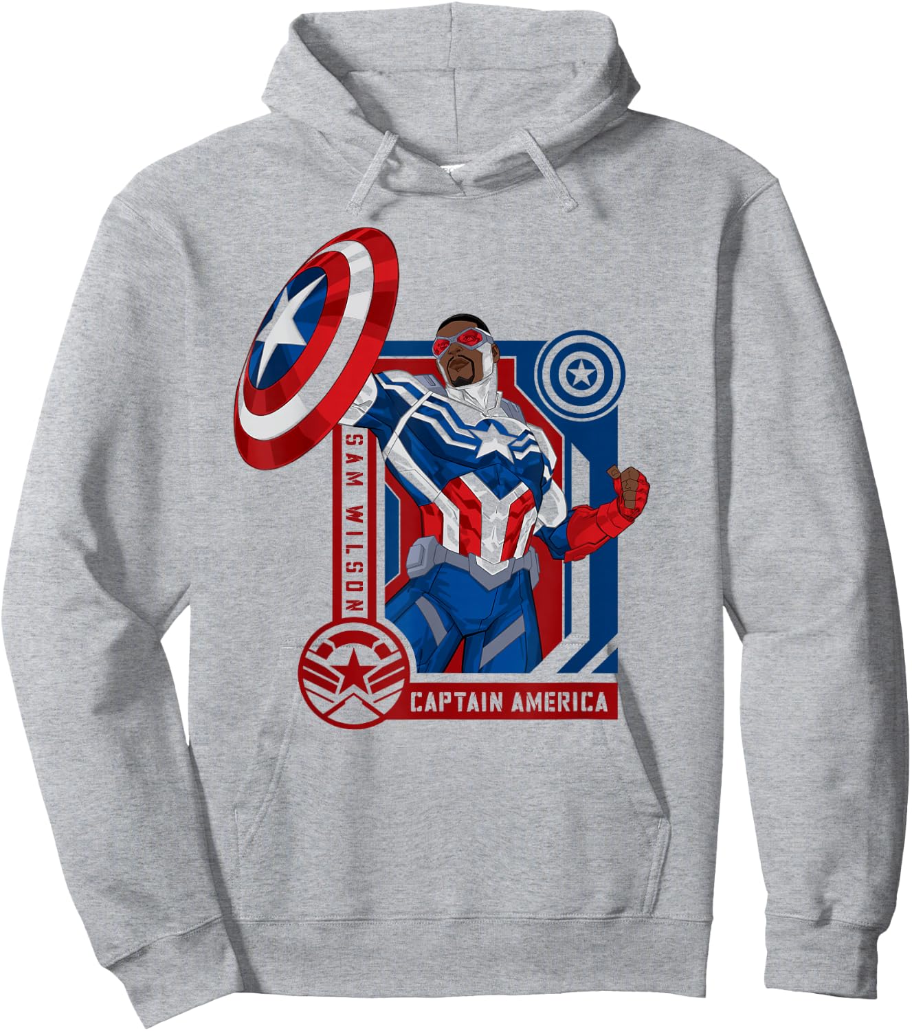 Marvel Avengers Sam Wilson Captain America Hero Hoodie - Hoodie | Ash