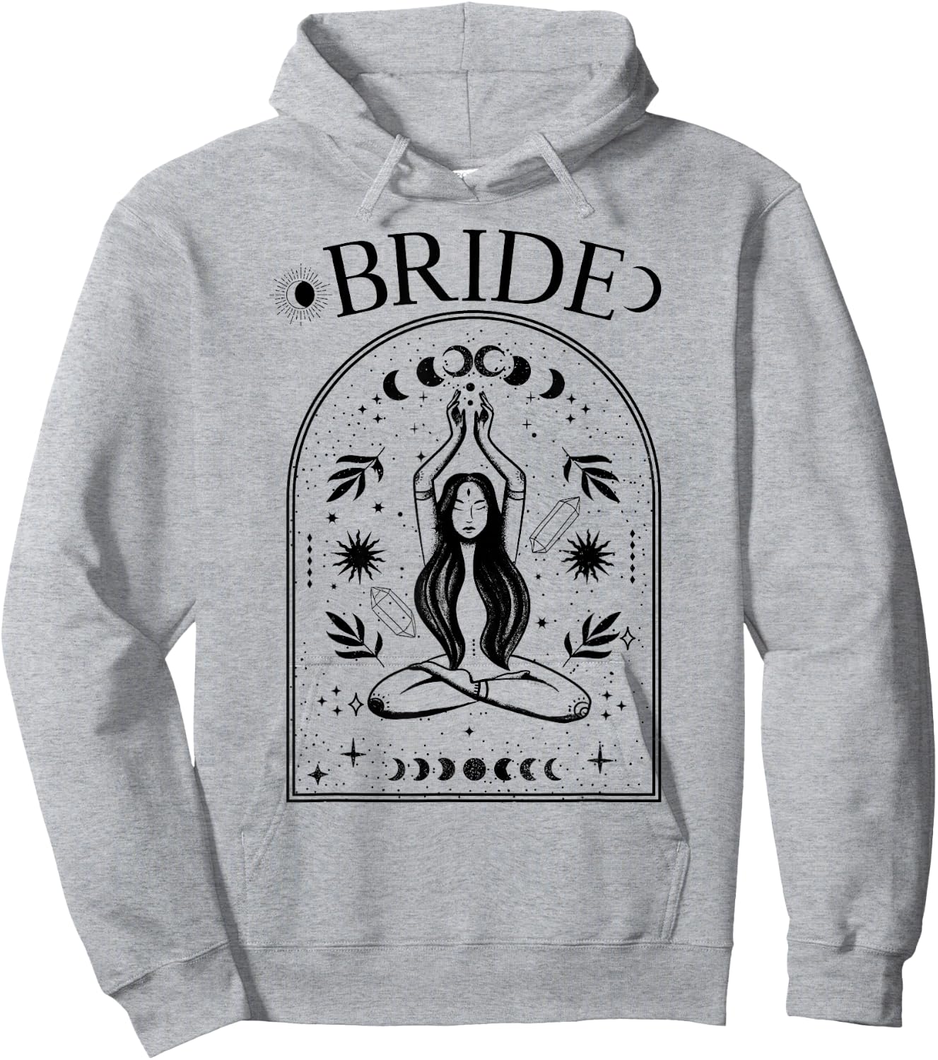 Witchy Bride Coven Tarot Celestial Gothic Bachelorette Party Hoodie - Hoodie | Ash