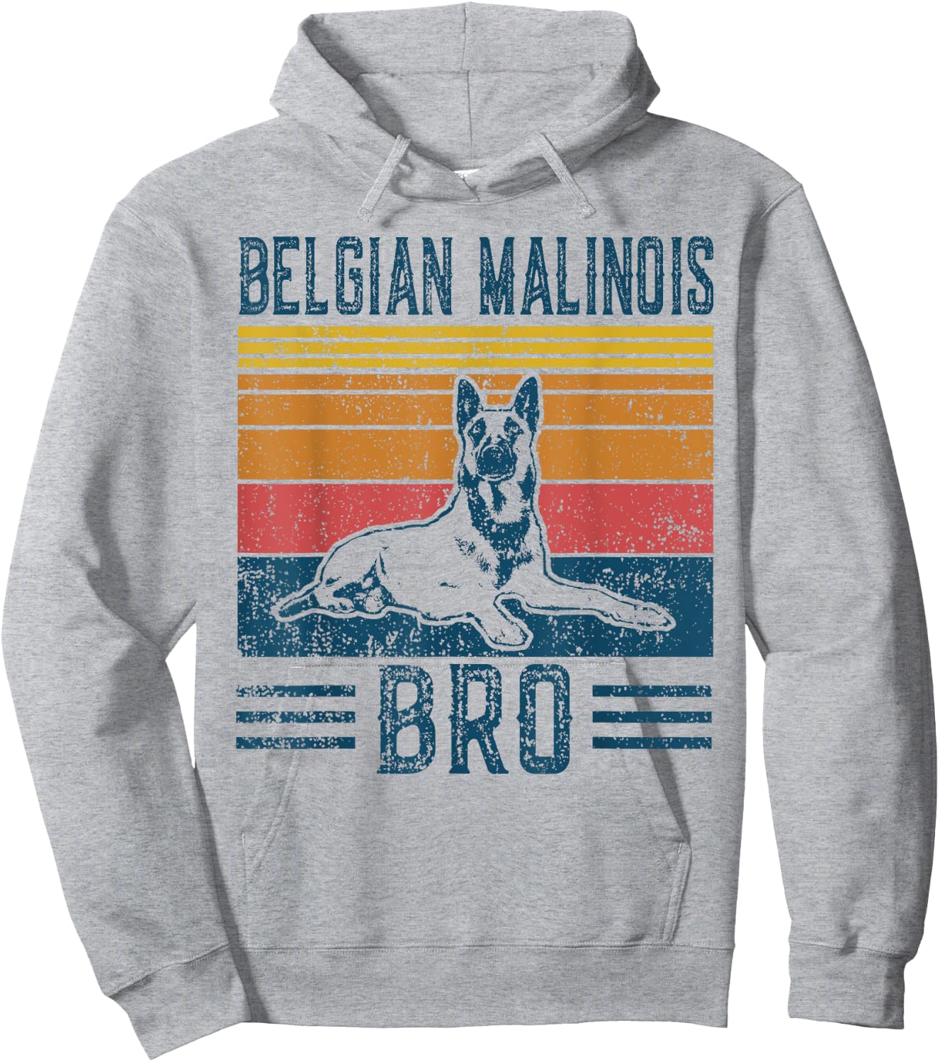 Dog Belgian Malinois Bro - Vintage Belgian Malinois Bro Men Women Kids Hoodie - Hoodie | Ash