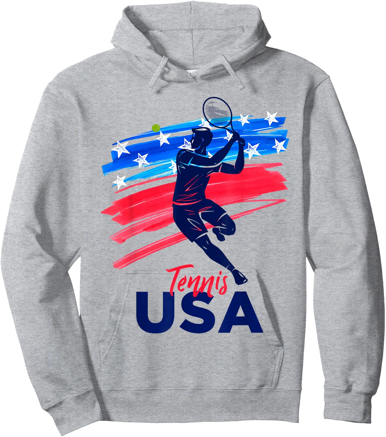 USA Tennis Support The Team Shirt USA Tennis Lover Hoodie - Hoodie | Ash
