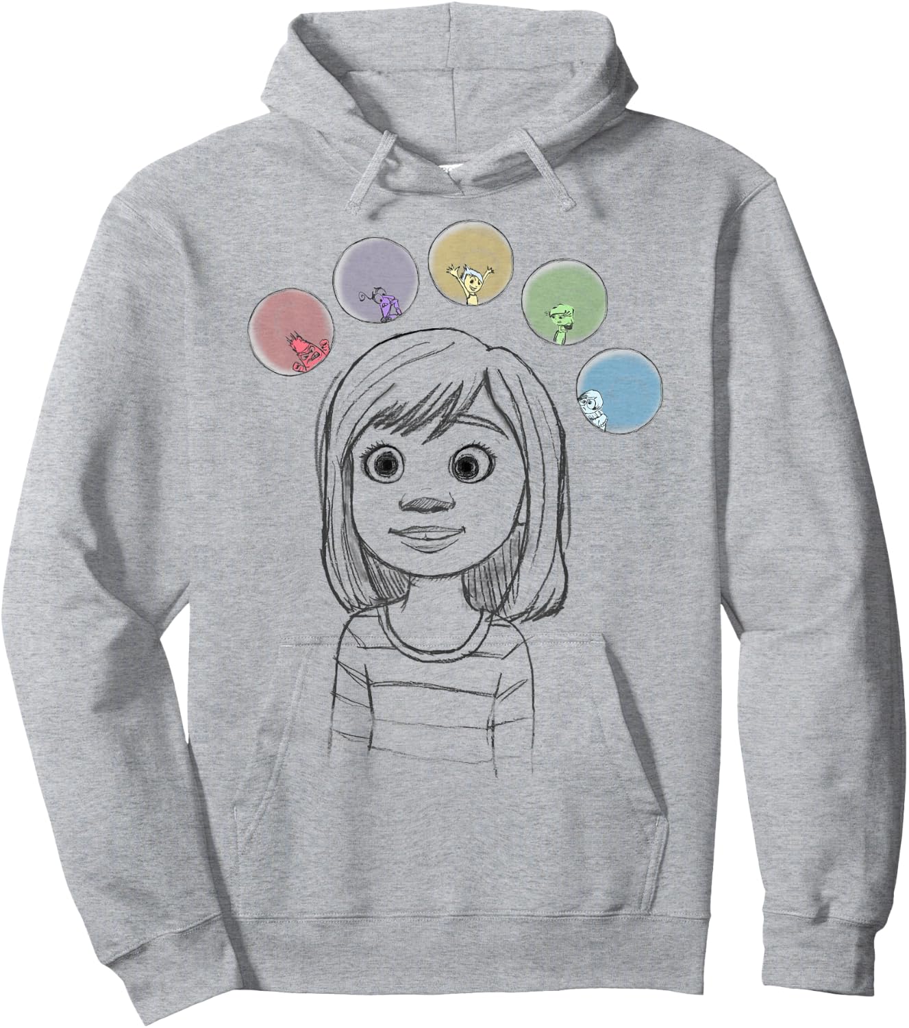 Disney Pixar Inside Out Riley Many Emotions Bubbles Hoodie - Hoodie | Ash
