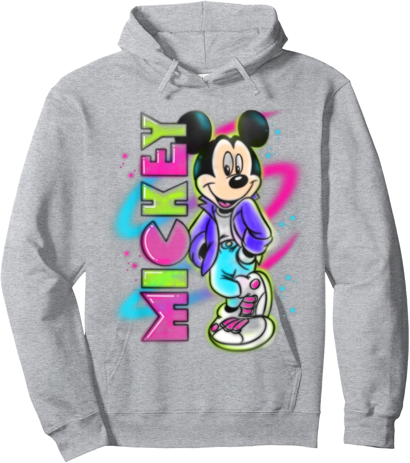 Disney - Mickey Mouse Airbrush Hoodie - Hoodie | Ash