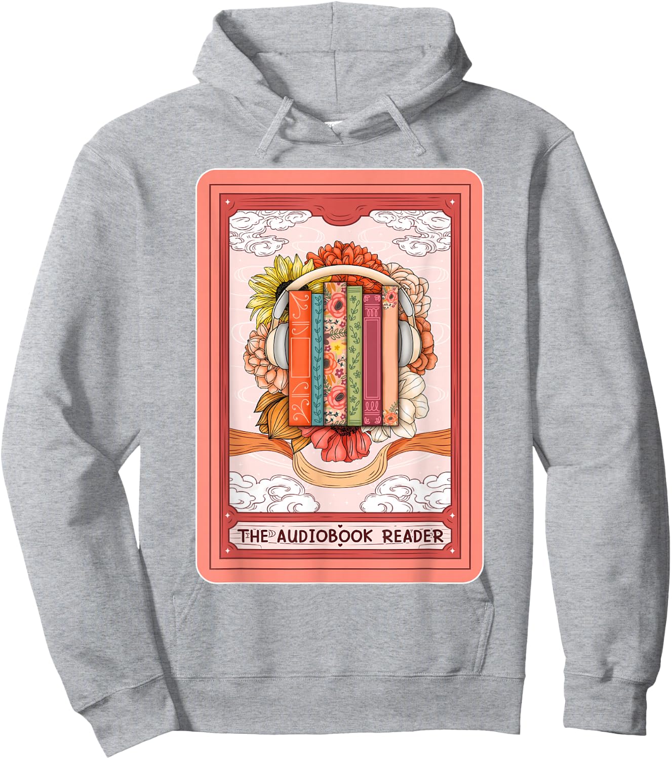 Audiobook Lover Bookish The Audiobook Reader Tarot Card Hoodie - Hoodie | Ash