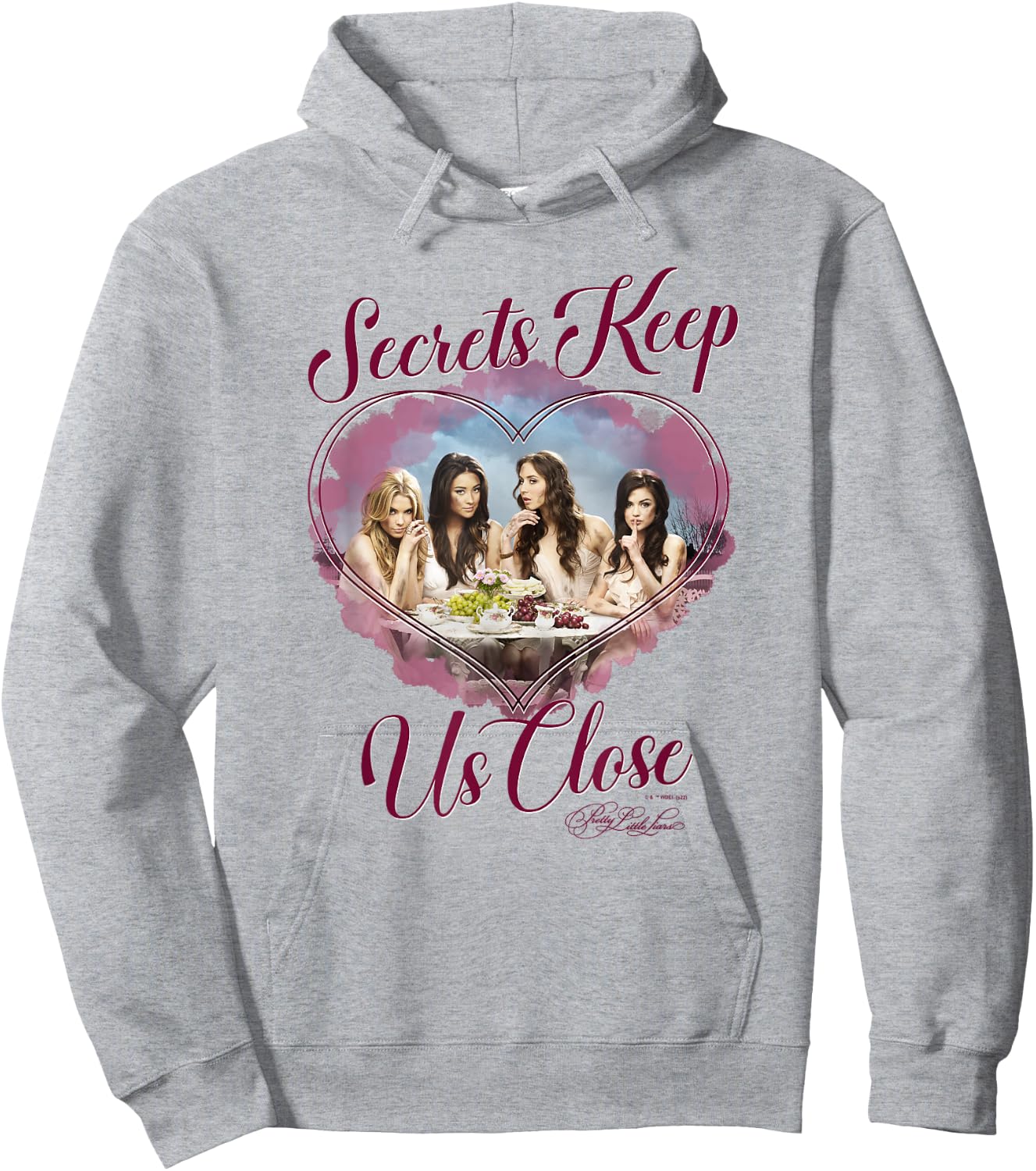 Pretty Little Liars Group Secrets Valentine's Day Heart Hoodie - Hoodie | Ash