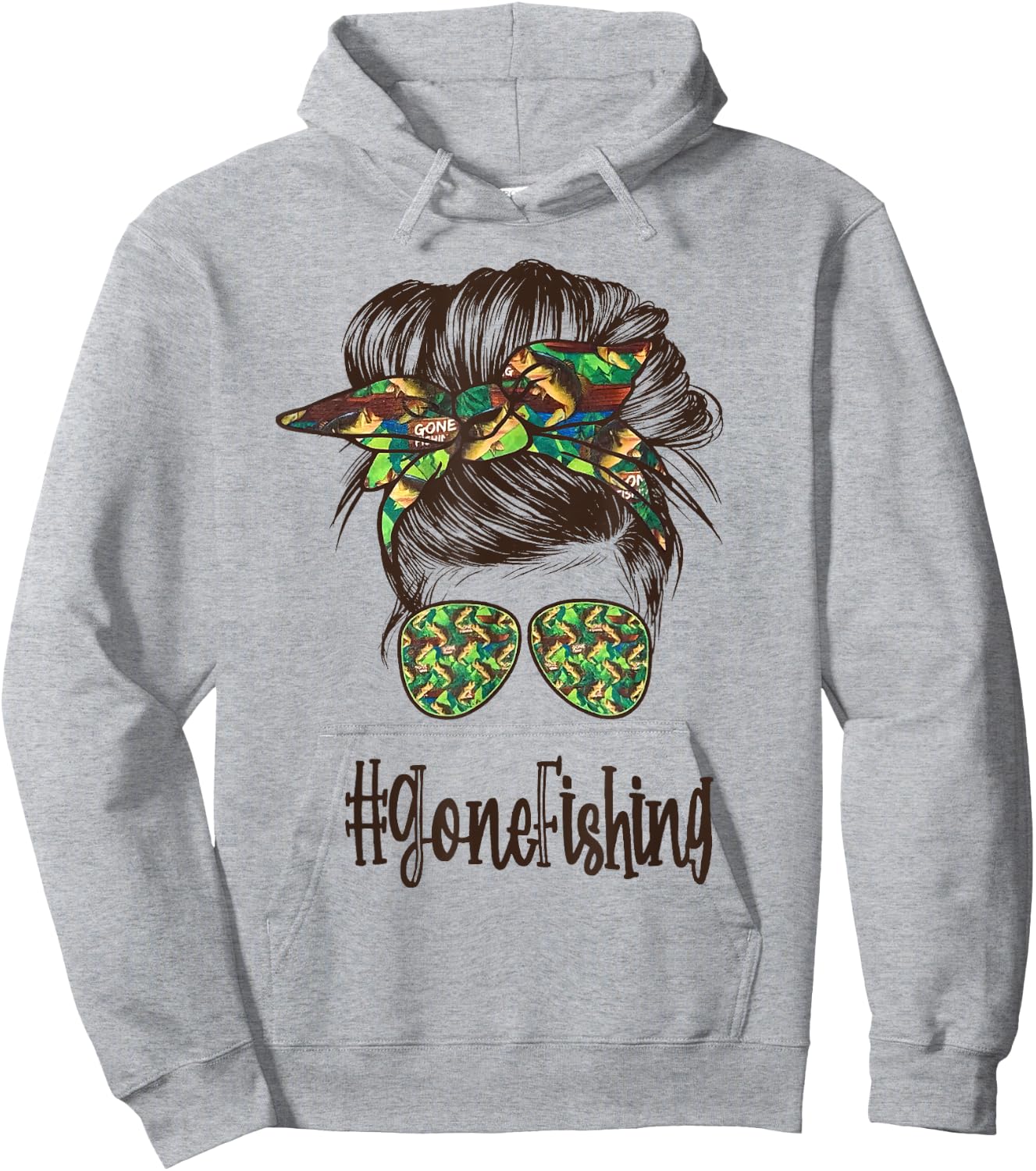 Gone Fishing DAY FISHING DAD AND FISHING GIRL LOVE Hoodie - Hoodie | Ash
