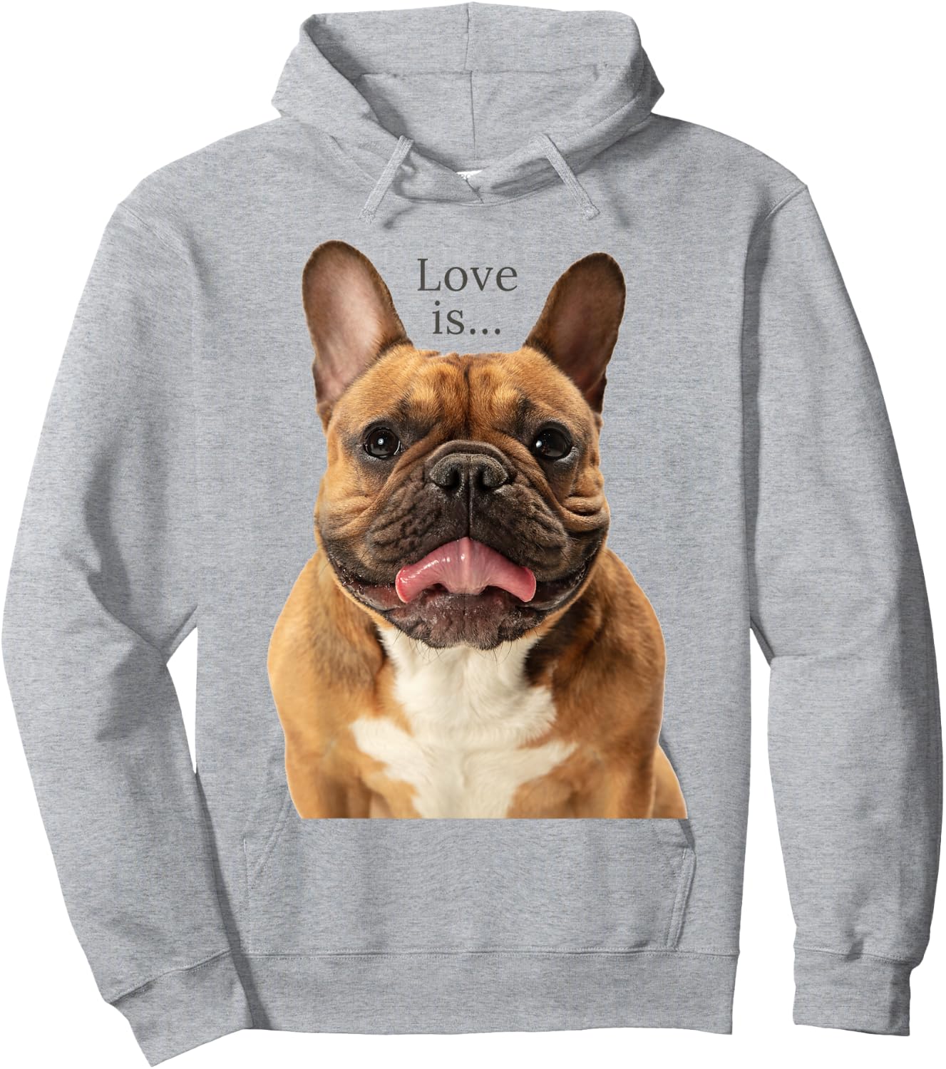 Fawn French Bulldog Shirt Love Frenchie Mom Dad Dog Puppy Hoodie - Hoodie | Ash