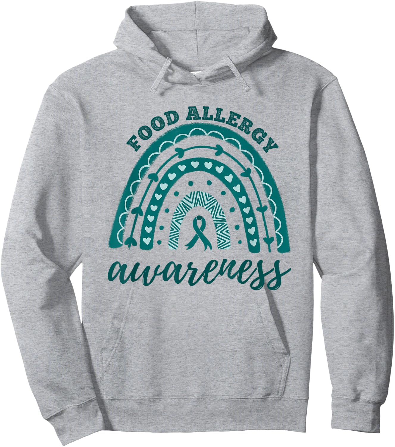 Food Allergy Awareness Month Rainbow Hoodie - Hoodie | Ash