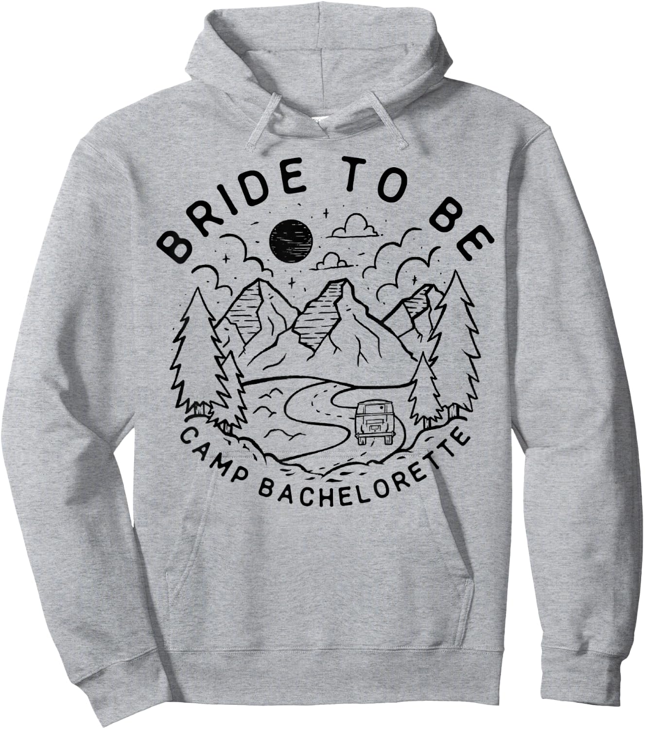 Vintage Bride To Be Camp Bachelorette Party Matching Gift Hoodie - Hoodie | Ash
