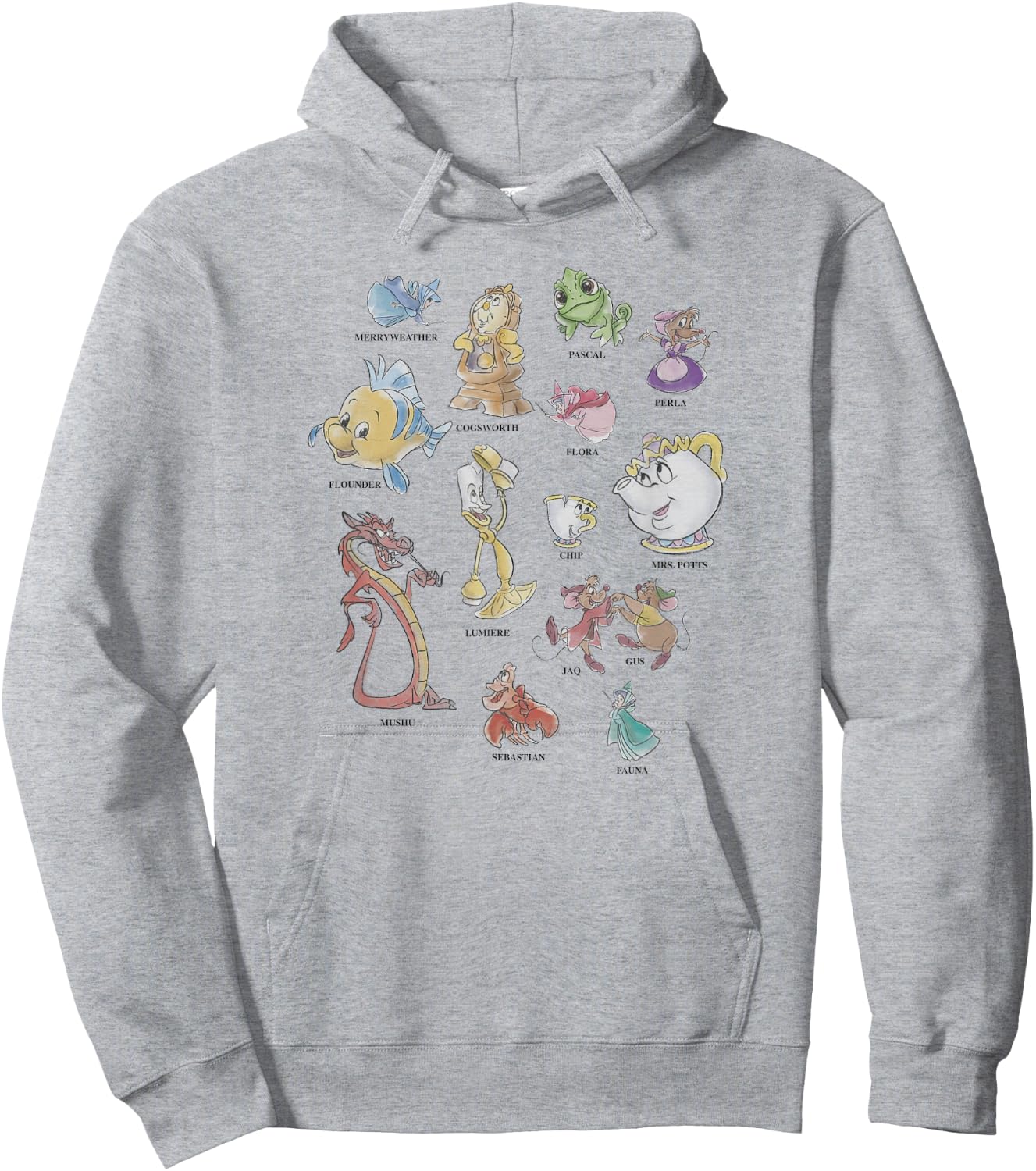 Disney Princesses Sidekick Identification Chart Small Hoodie - Hoodie | Ash