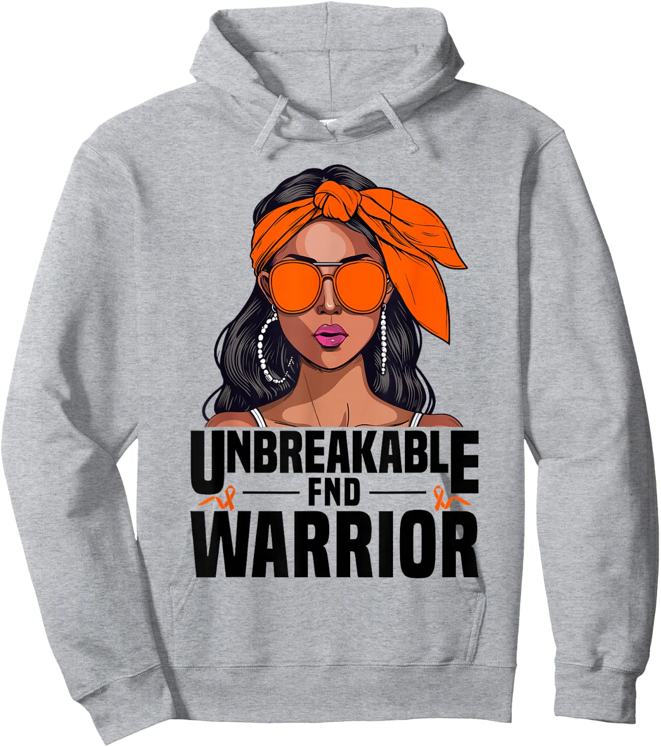 FND Warrior Unbreakable Functional Neurologic Disorder Hoodie - Hoodie | Ash