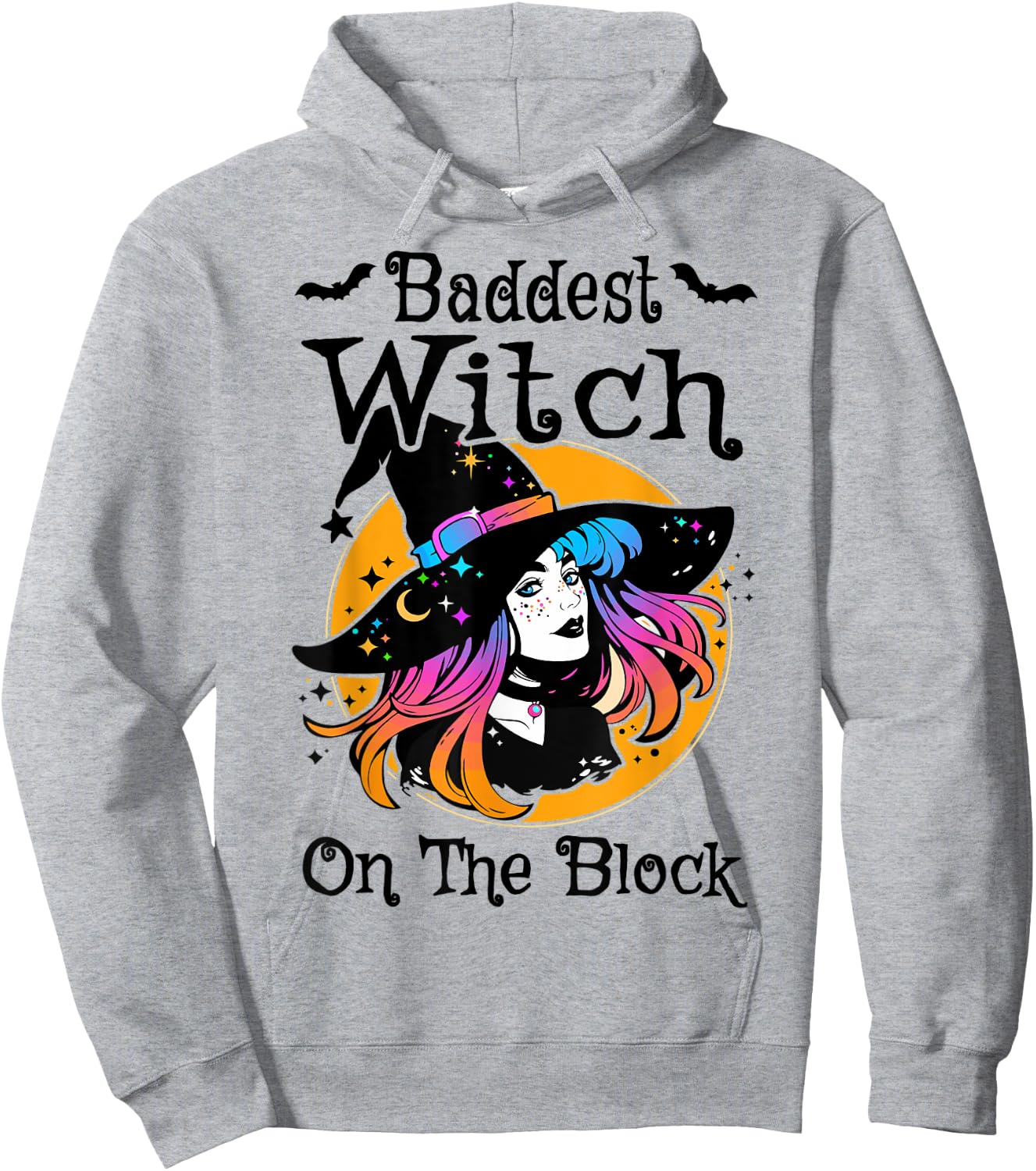 Baddest Witch On The Block Cute With Hoodie - Hoodie | Ash