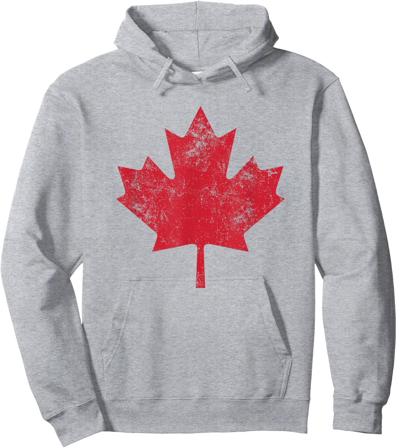 Canada Shirt Women Men Distressed Red Maple Leaf Canada Day Hoodie - Hoodie | Ash