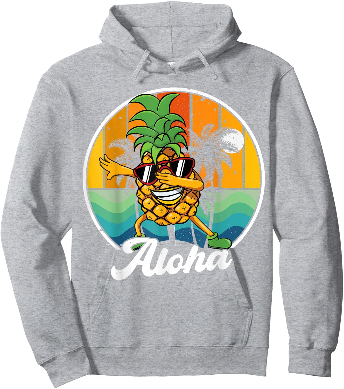 Hawaiian-Shirt Aloha Dabbing Pineapple Kids Boy Men Hawaii Hoodie - Hoodie | Ash