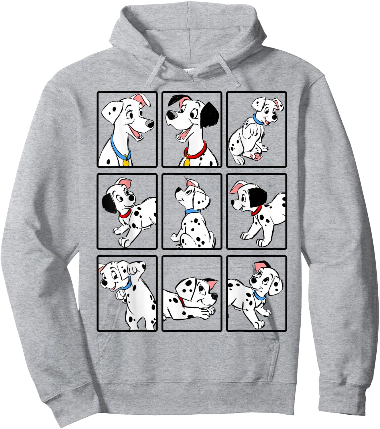 Disney 101 Dalmatians Puppy Group Shot Portrait Boxes Hoodie - Hoodie | Ash