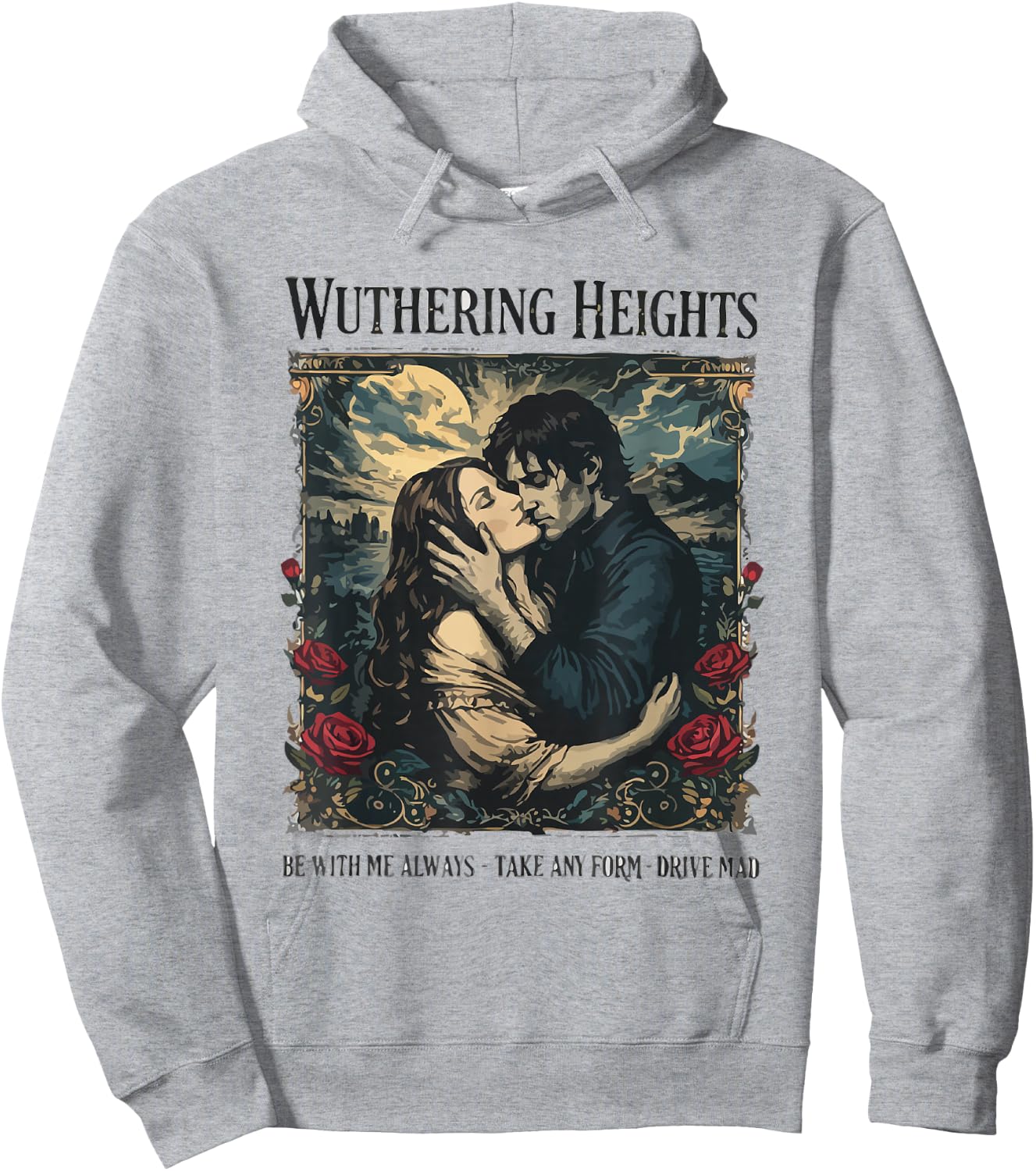 Wuthering Heights Gothic Book Lover Classic Literature Hoodie - Hoodie | Ash