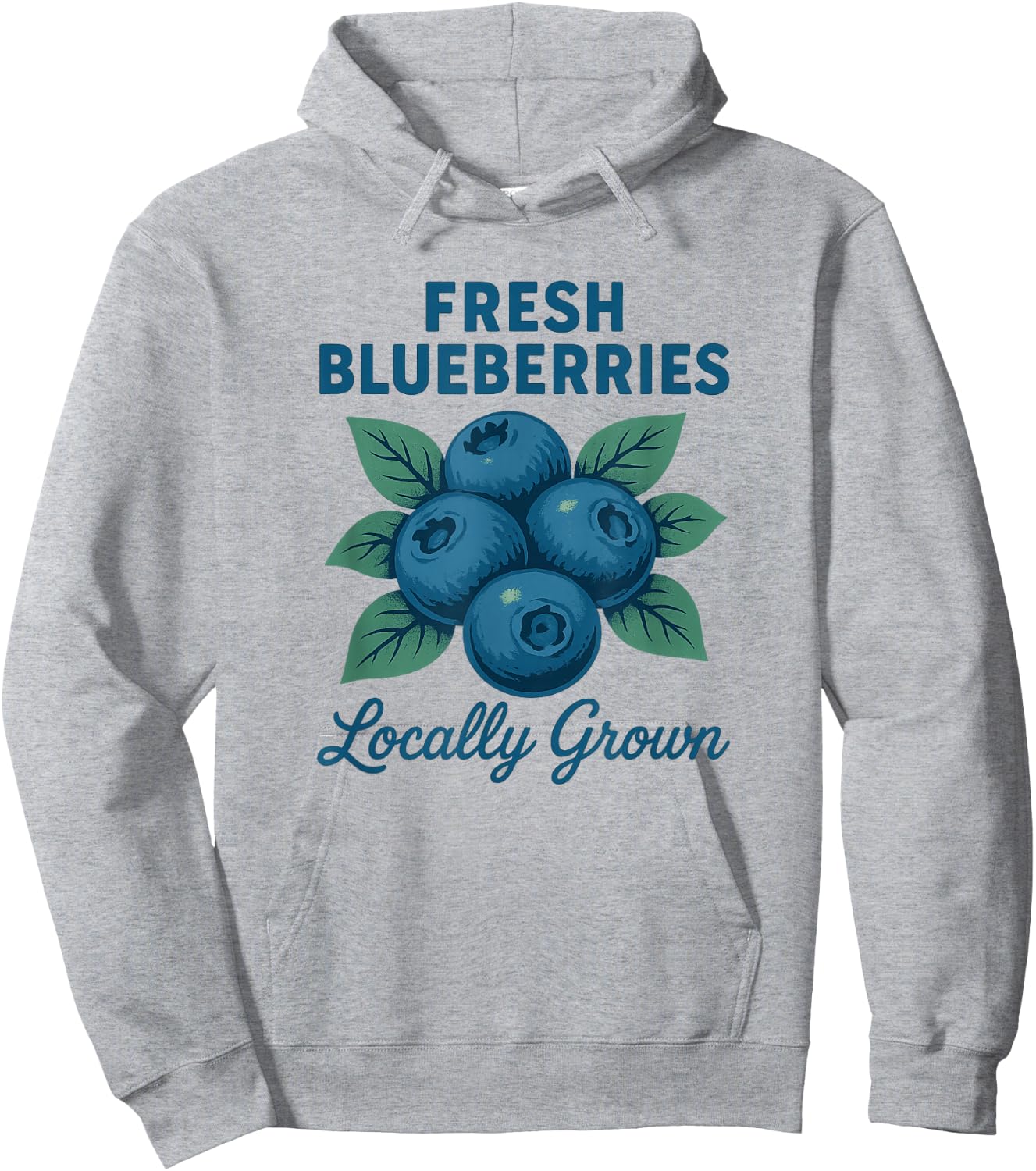 Fresh Blueberries, Vintage Fruit Advertisement Hoodie - Hoodie | Ash