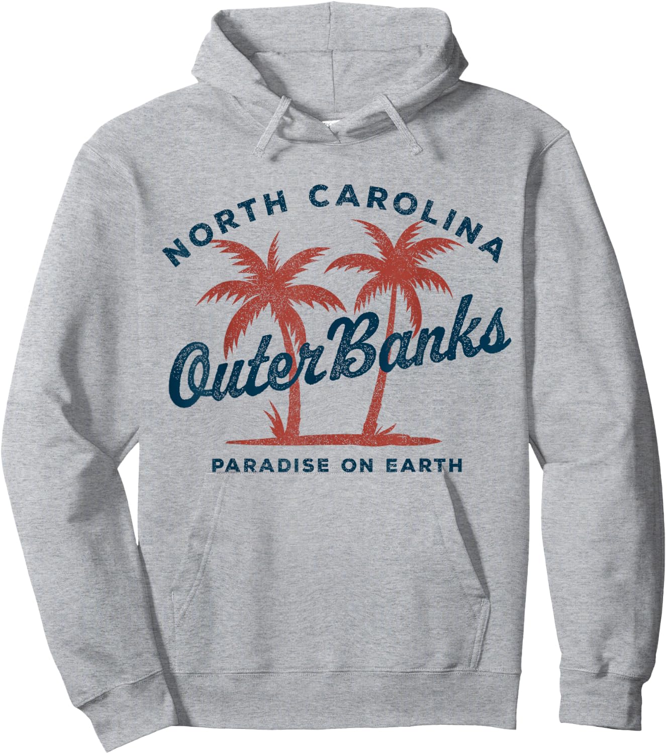 Retro Outer Banks Est 1587 OBX North Carolina NC Vintage Hoodie - Hoodie | Ash