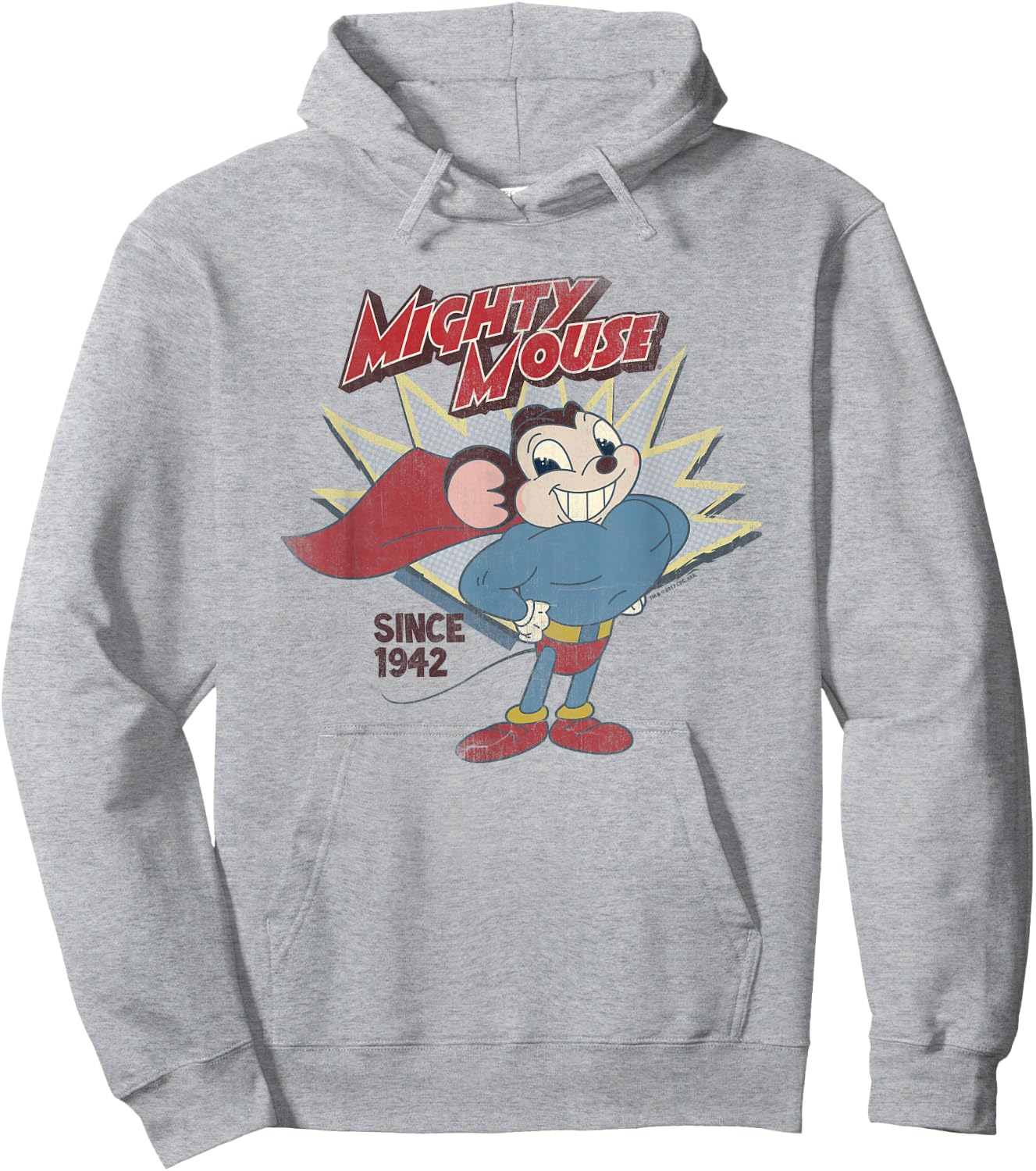 Mighty Mouse 1942 Hoodie - Hoodie | Ash