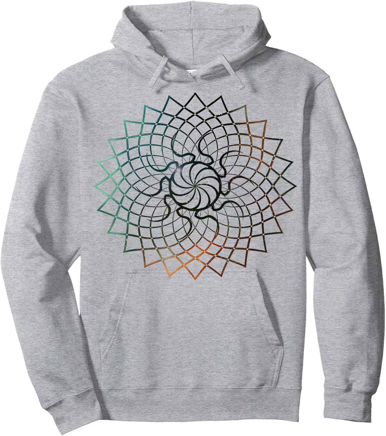 Mandala Geometry Sacred Fractal Art Yoga Good Vibe Hoodie - Hoodie | Ash