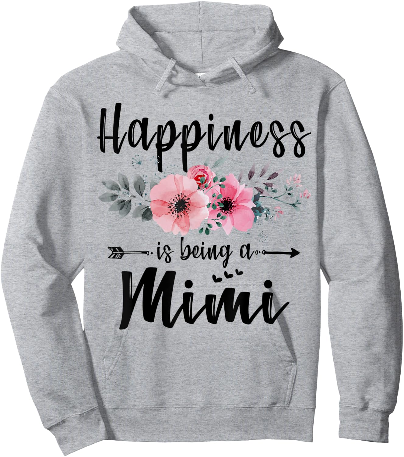 Happiness Is Being A Mimi Shirt Mother's Day Gift Hoodie - Hoodie | Ash