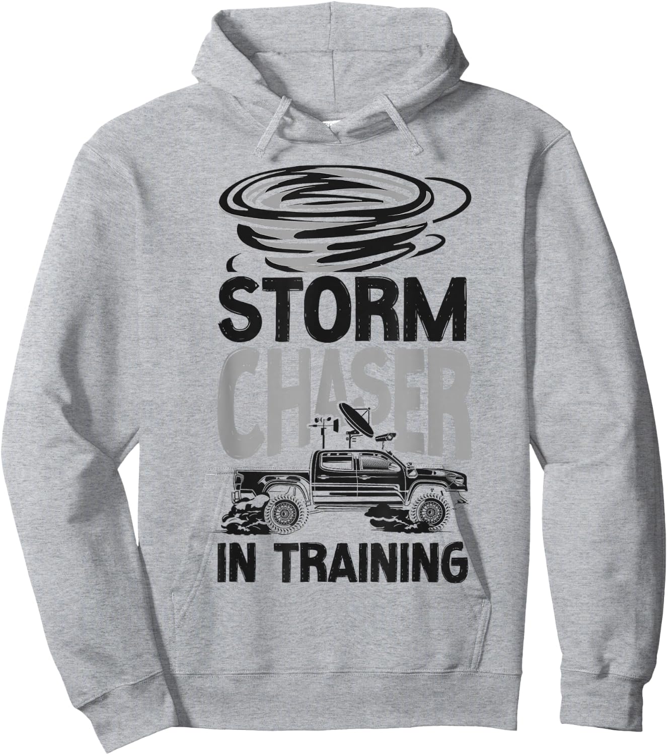 Storm Chaser Hurricane Meteorology Tornado Storm Chaser In Hoodie - Hoodie | Ash