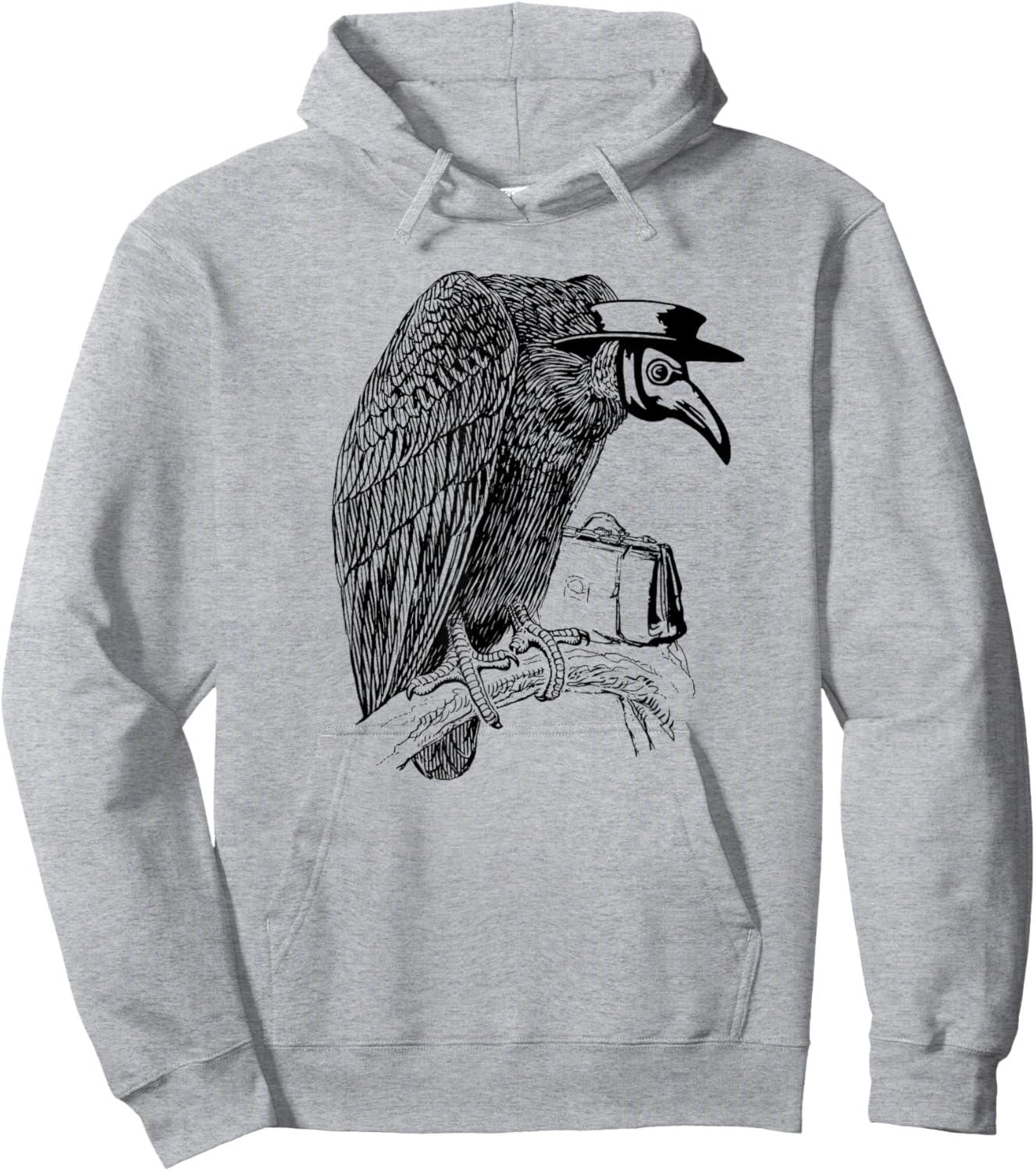 Vulture Plague Doctor Medieval Macabre Hoodie - Hoodie | Ash