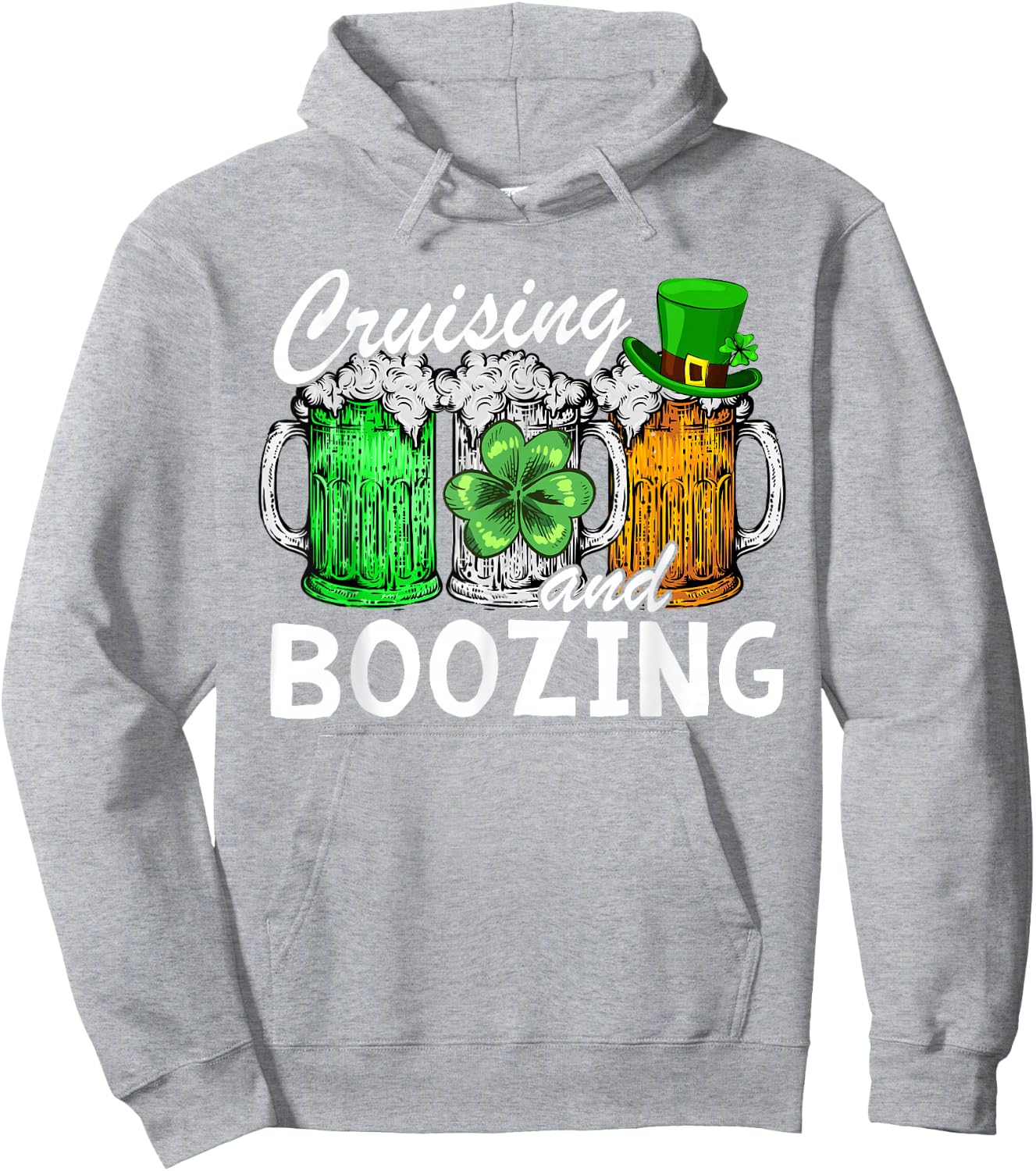 Cruising Boozing Funny St Patricks Day Cruise Irish Drinking Hoodie - Hoodie | Ash