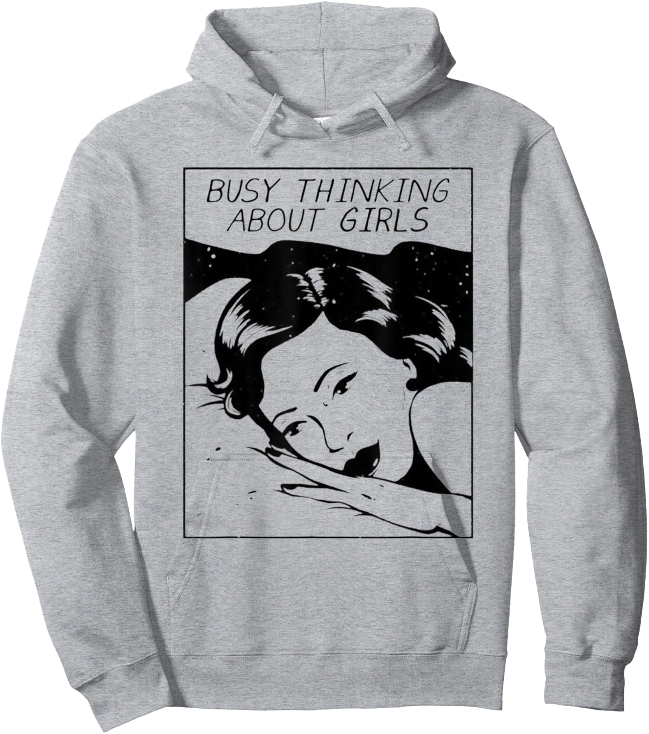 Busy Thinking About Girls : Lesbian Girlfriend Boyfriend Hoodie - Hoodie | Ash