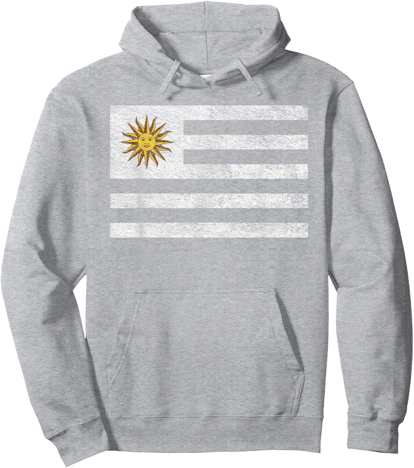 Uruguay National Flag Coat of ARMS Hoodie - Hoodie | Ash
