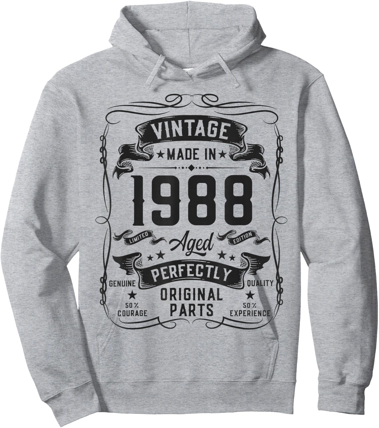 Vintage 1988 38yr 38th Birthday Gifts 38 Years Old Hoodie - Hoodie | Ash