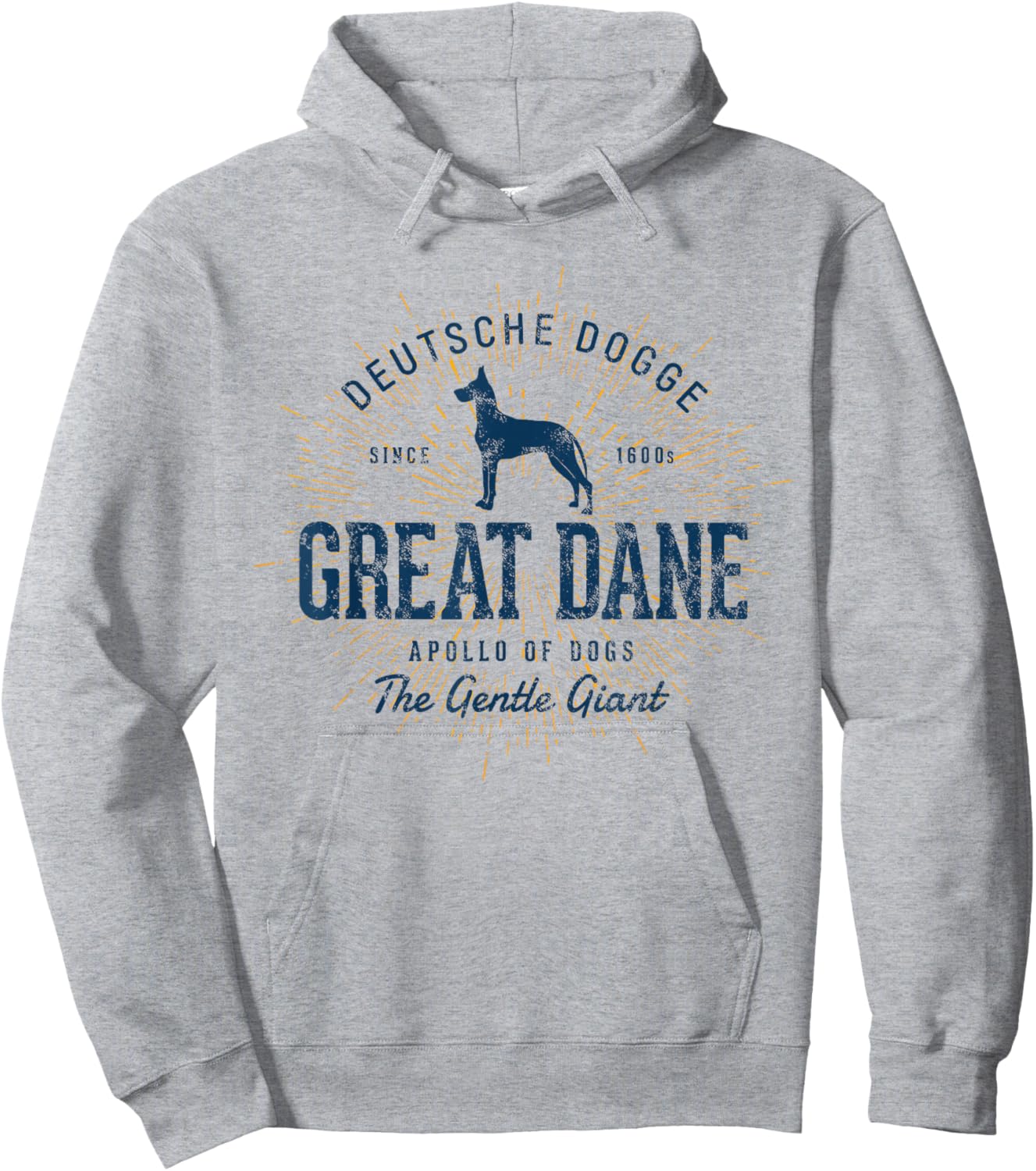 Vintage Great Dane Retro Hoodie - Hoodie | Ash