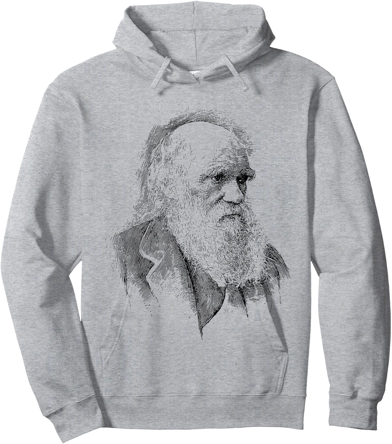 Charles Darwin Portrait Evolution Scientist Naturalist Hoodie - Hoodie | Ash