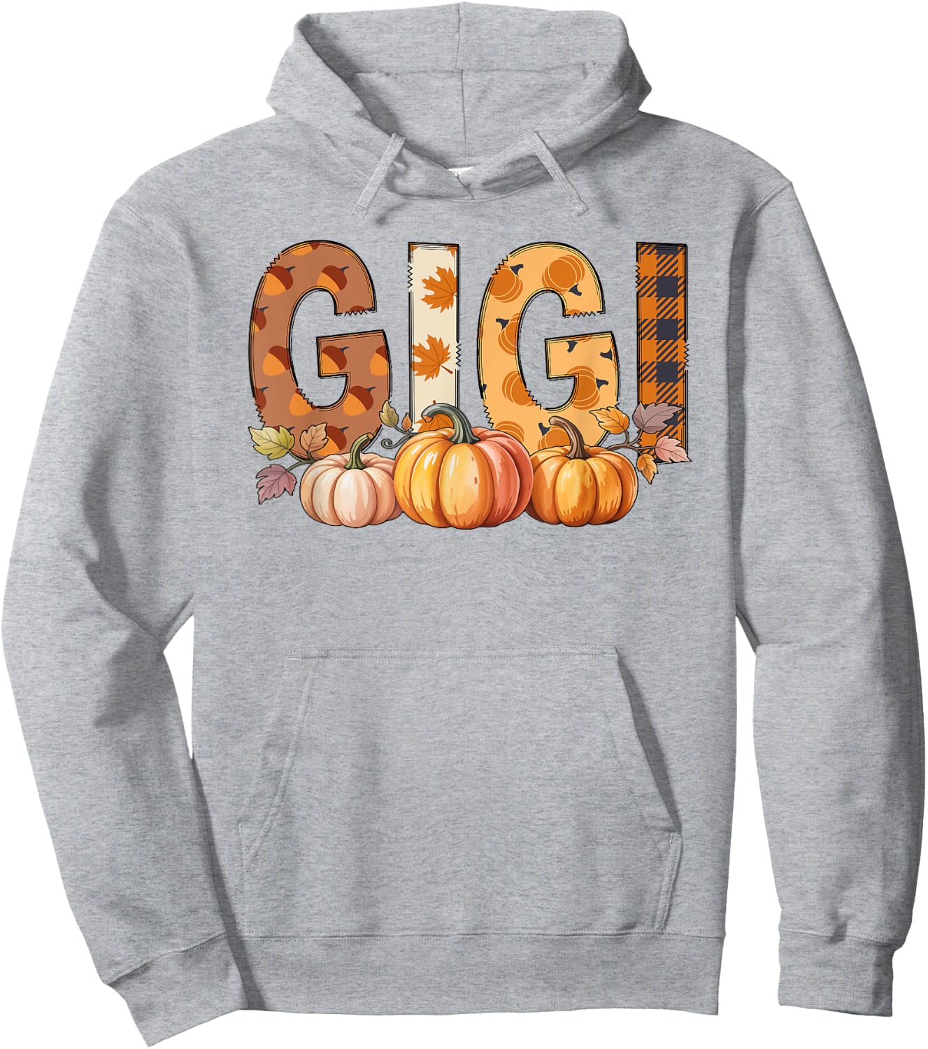 Gigi Pumpkin Autumn Fall Grandma Women's Men Women Hoodie - Hoodie | Ash