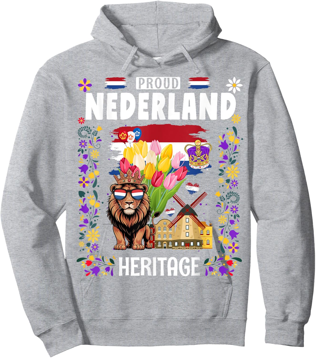 Nederland Flag Outfit Idea For Kids & Koningsdag King’s Day Hoodie - Hoodie | Ash