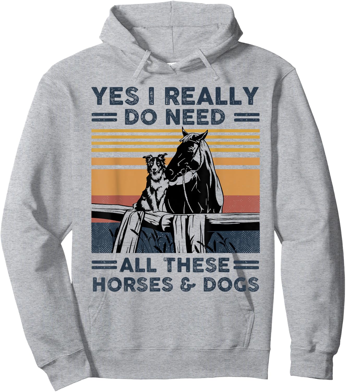 Yes I really do need all these horses and dogs vintage Hoodie - Hoodie | Ash
