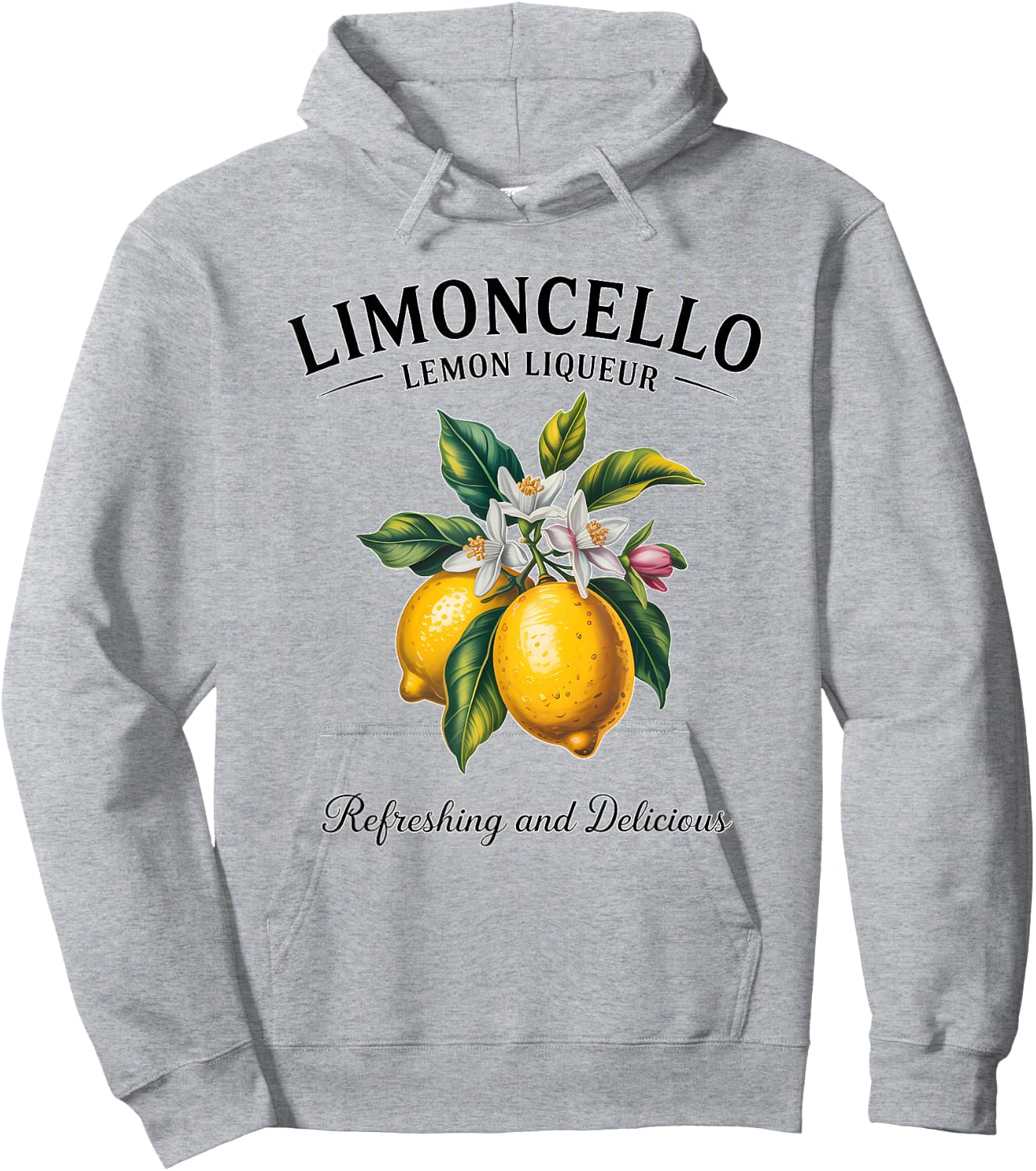 Lemon Liqueur Refreshing Limoncello Delicious Italy Drink Hoodie - Hoodie | Ash